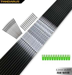 Arrows: PANDARUS - ICE Point XT Arrows 0.001 Straightness Gold Label (Barrel shaped)