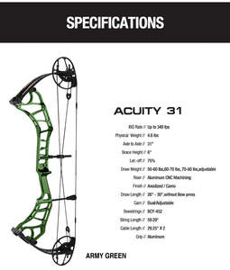 Topoint: Topoint - ACUITY 31" Compound Bow Package (2 weeks delivery)