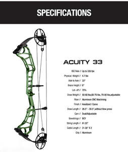 Topoint: Topoint - ACUITY 33" Compound Bow Package (2 weeks delivery)