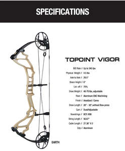 Topoint - VIGOR 29.5" Compound Bow Package (2 weeks delivery)
