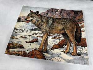 Target: Animal target face (Non-woven fabric & Kraft paper) - Wolf