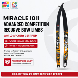Recurve Bow Limbs: SANLIDA - Miracle X10 II - Cross Carbon Limbs