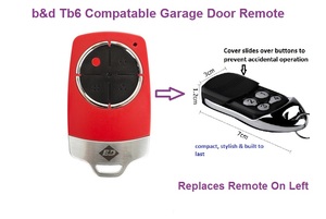 B&D Tb6 compatible Garage Door Remote - B&d Garage Door Remotes