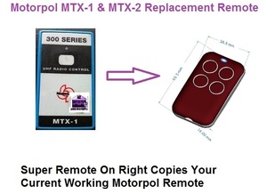 Products: Motorpol MTX-1 & MTX-2 Garage Door Remote Control - Motorpol Garage Door Remotes