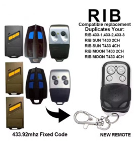 Rib Compatible Gate & Garage Door Remote - Rib Gate & Garage Door Remote Controls