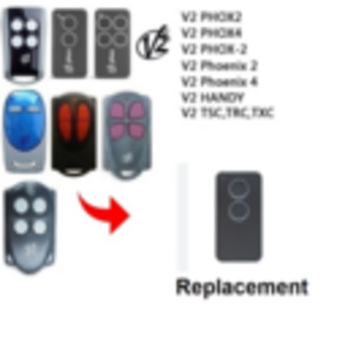 V2 Phox 4 Button compatible Remote - V2 Phox Garage Door & Gate Remotes
