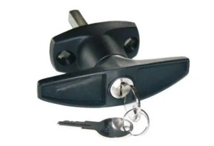 Black Plastic Tilt Garage Door Handle-Front Fix - Tilt Garage Door Parts & Handles