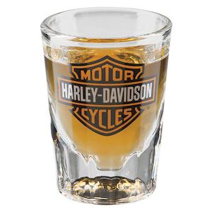 Genuine Harley Davidson Glassware: hdx-98713 Harley B AND S SHOT GLASS HDX-98713 hdx-98713