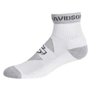 d89265670-100 HARLEY Womens Striped Wicking Performance Riding Socks    White/Gr&hellip;