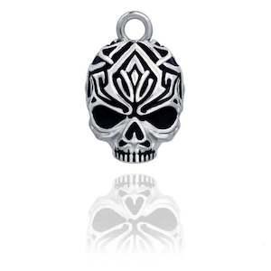 Harley Ride Bells 1: srb0037 RIDE BELL SILVER TRIBAL  SKULL  srb0037
