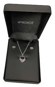 Harley Davidson Jewellery 2: hds0003 HARLEY® Womens Winged Heart Necklace and ; Earrings Gift Set , Purple HDS0003