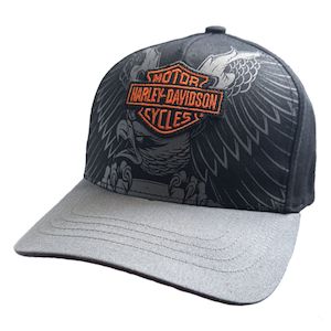 Mens And Womens Hats And Caps: brvc0136 Harley HD CAP EAGLE WINGED  BLACK /GREY brvc0136