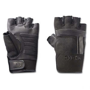Mens Harley Gloves: Harley 97204-23VM MEN`S CENTERLINE MIXED MEDIA FINGERLESS  GLOVES