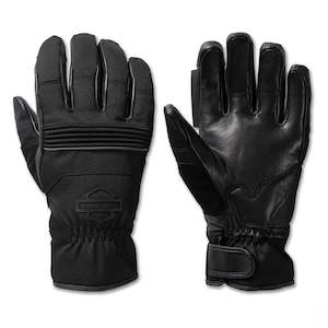 Mens Harley Gloves: Harley MEN`S WATERPROOF  APEX MIXED MEDIA GLOVES