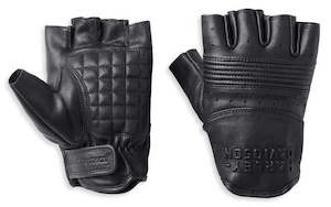 Mens Harley Gloves: Harley-Davidson® Men's Oakbrook Fingerless Leather Gloves - Black 98143-22VM