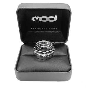 Harley Mens Rings: hsr0018 HARLEY Mens Ring, Stainless Steel H-D Bolt Style Ring HSR0018