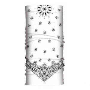 Hairglove: hg54083 Harley HAIR GLOVE WHITE PAISLEY LIGHT WEIGHT EZ TUBE hg54083