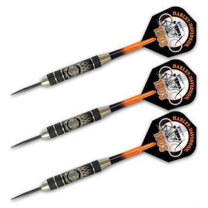 Harley Dartboards And Darts: dw61355 Harley HD 1903 STEEL TIP DARTS 23GR dw61355 dw61355