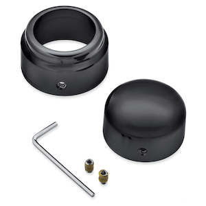 Axle Covers: 43000109 Harley Rear Axle Nut Covers - Gloss Black 43000109
