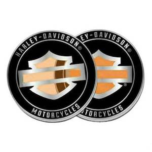 Harley Magnets And Collectors Coins: sa8009786 HARLEY Bar & Shield Logo Stained Glass Metal Challenge Coin 1.75 in. sa8009786