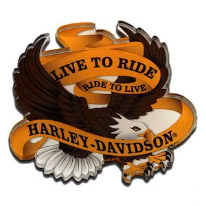 Harley Magnets And Collectors Coins: sa8005191 Harley HD MAGNET LIVE TO RIDE EAGLE ACRYLIC 3.5`` sa8005191 sa8005191