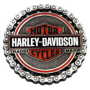 Harley Magnets And Collectors Coins: sa8008529 HARLEY Trademark B&S Chain Heavy-Duty Metal Magnet, 3 in sa8008529