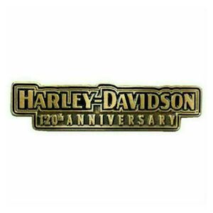 sa8015428 HARLEY 120th Anniversary Celebration H-D Text Metal Pin - 1.5 inch sa8015428