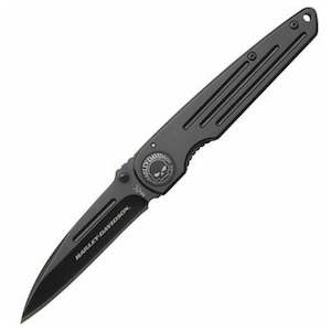 H D Pocket Knives: wr52112 Harley HD POCKET KNIFE TECX  BLACK  HARD COAT TK-W wr52112 wr52112