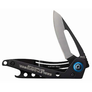 wr52222 HARLEY Tec X  TL-C Pocket Knife   Stainless Steel Plain Edge   Black Ano&hellip;