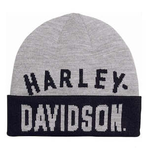 Harley 97686-23VM MEN`S STAPLE BEANIE - MEDIUM HEATHER GREY