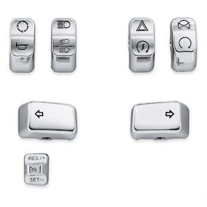 H D Handlebars Levers Controls: 71500441 Harley Chrome Switch Cap Kit 71500441