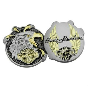 sa8008963 HARLEY Eagle Claw B&S Challenge Coin 1.75 in. Silver & Gold sa8008963