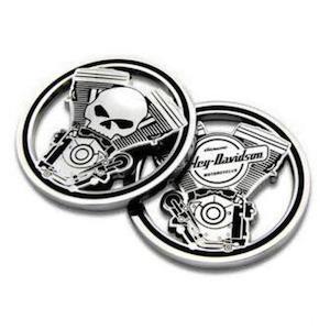Harley Davidson Pins: sa8004866 Harley HD COIN ENGINE CUTOUT 1.75`` sa8004866 sa8004866