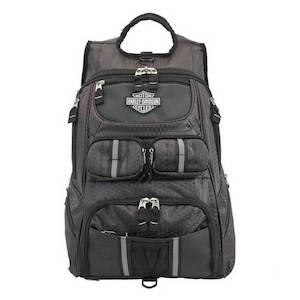 Harley Bags 1: ath99313 Harley Harley-Davidson Tough Terrain Backpack w/ Helmet Holder - Honeycomb Black ath99313