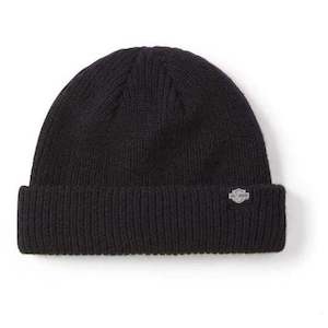 Mens Accessories: Harley BEANIE-KNITBLACK 97690-25VM