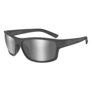 haslk04 HARLEY Mens Slick Sunglasses, Silver Flash Lens and ; Matte Graphite Frames haslk04