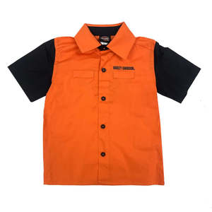 Baby And Kids: s109-3513-8 Harley KIDS BIG BOY POPLIN SHIRT ORG Fits 8/10 yr s109-3513-8 s109-3513-8