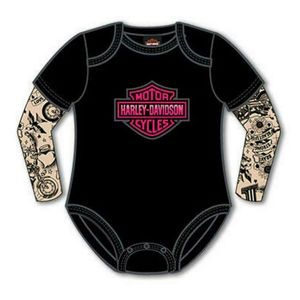 Baby And Kids: s300-0153-9 Harley KIDS GIRL TATTOO CREEPER BLK Fits 9-12 mths s300-0153-9 s300-0153-9