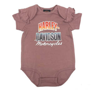 Baby And Kids: s300-3510-0 Harley KIDS GIRL RUFFLE SLEEVE CREEPER PINK Fits 0-3 mths s300-3510-0 s300-3510-0