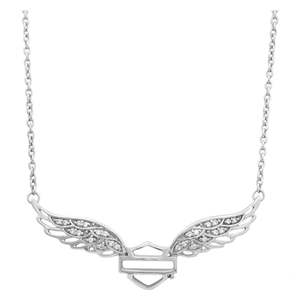 Harley Davidson Jewellery 2: hdn0288 MOD BLING WING NECKLACE 18`` hdn0288