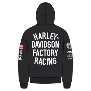 Mens Harley Leisure Wear: Harley HOODIE-KNITFACTORY RACINGBLA 96369-26VX