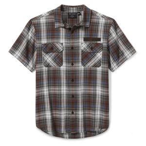 Mens Harley Leisure Wear: Harley SHIRT-WOVENOFF WHITEDARK BLU 96855-25VM