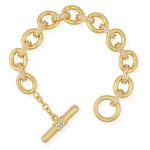 shb0081-7 Harley BRACELET TOGGLE BAR IN GOLD STAINLESS shb0081-7 shb0081-7