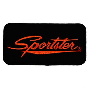 Harley Davidson Pins: sa8014575 HARLEY 4 in. Embroidered Sportster Emblem Sew-On Patch - Black/Orange sa8014575
