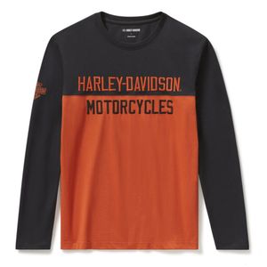 Harley TEE-KNITORANGEBLACK COLORBLO 96800-25VM