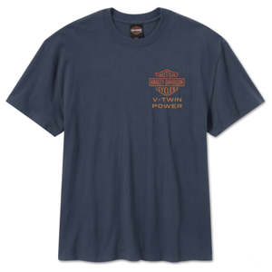 Harley TEE-KNITENGINE TWINSBLUE 96391-26VM