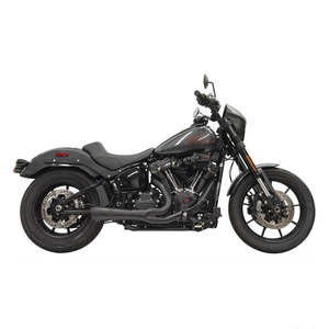 Milwaukee Eight Family Collection: BS-1S75B BASSANI EXHAUST 1800-2749 1S75B2-INTO-1 THE RIPPER EXHAUST SYSTEM 2-INTO-1 RIPPER EXHAUST SYSTEM WITH MEGAPHONE MUFFLER - SHORT - BLACK - M8 SOFTAIL BS-1S75B