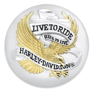 99020-90t Harley 99020-90T LIVE TO RIDE FUEL CAP MEDALLION