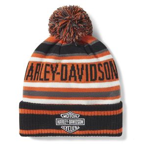 Harley BEANIE-KNITORANGEBLACK 97773-25VX