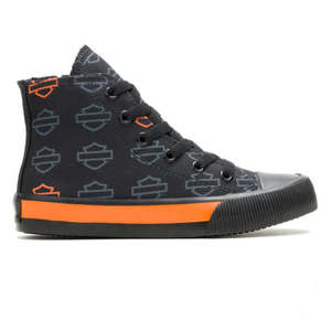Womens Harley Boots And Footwear: Harley wo-d61027 Harley KIDS SHOE HIGHTOP NATHAN B&AMP;S PRINT SIZE wo-d61027